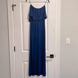 Strapless maxi